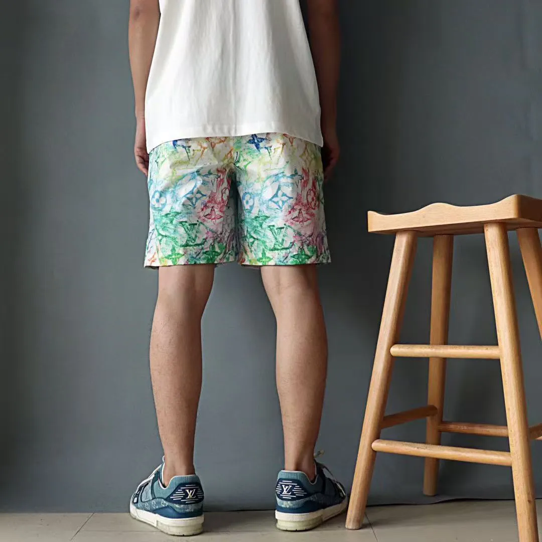 Louis Vuitton/Louis Vuitton 21ss crayon graffiti nylon beach shorts